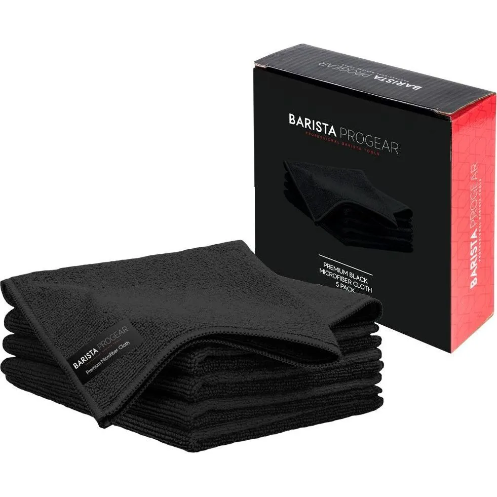 Barista Progear 5 Premium Black Microfiber Cloths