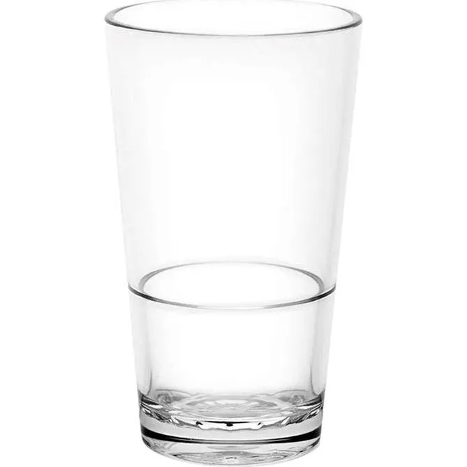 Beer Glass Highball Unbreakable Certified Nucleated — 425ml