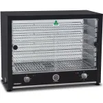 Black Pie Warmer, 25 Pies, Hinged Door, Internal Light
