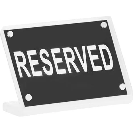 Buffet Sign- Acrylic W/S/S Magnet Plate "reserved"