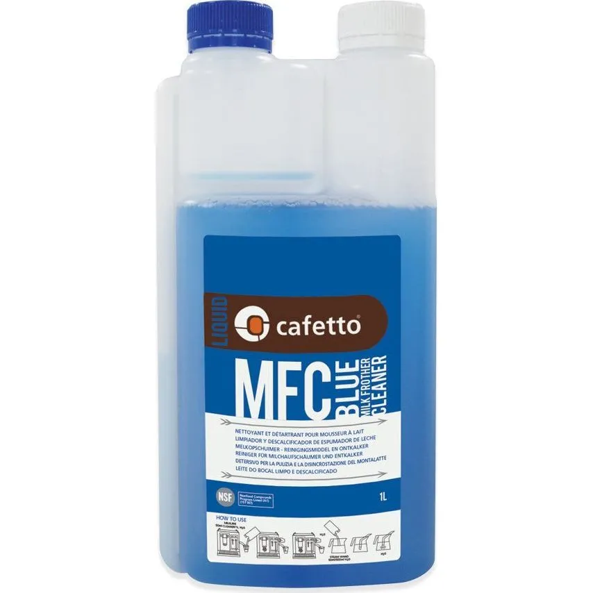 Cafetto 1 Litre Blue Milk Frother Cleaner
