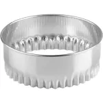 Cutter Round Crinkled Stainless Steel — 90mm