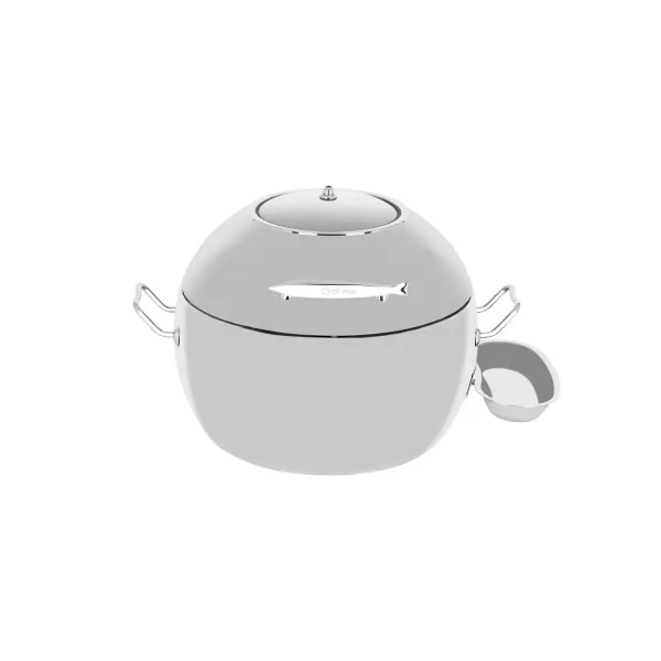 Chef Inox Deluxe Soup Station W/Glass Lid 18/8 11.0lt