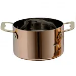 Chef Inox Miniature Casserole Copper W/Brass Hdl 90x60mm