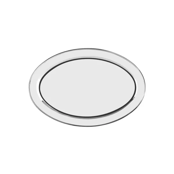 Chef Inox Oval Platter Rolled Edge S/S 450mm