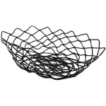 Chef Inox Oval Serving Basket Wire 240x152x70mm Black
