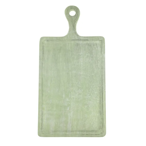 Chef Inox Rect Serving Board W/Hdl Mangowd 260x360x180mm Grn