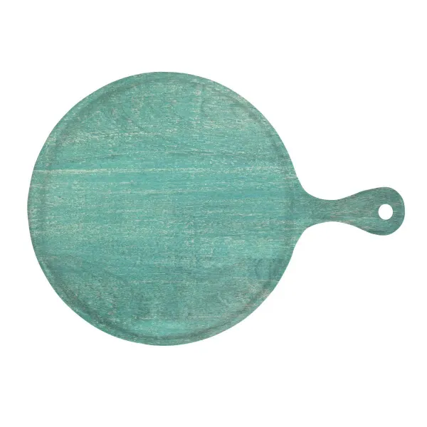 Chef Inox Rnd Serving Board W/Hdl Mangowd 570x780x35mm Aqua