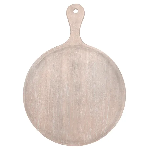 Chef Inox Rnd Serving Board W/Hdl Mangowd 570x780x35mm Coral