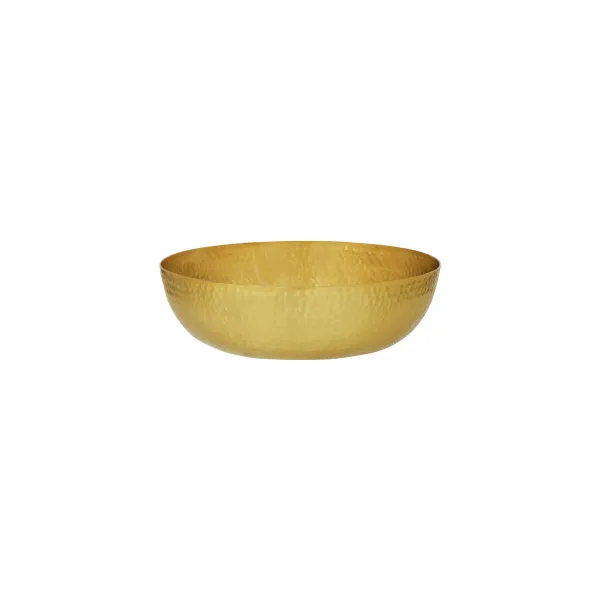Chef Inox Round Serving/Seafood Bowl Hammered 250mm Brass