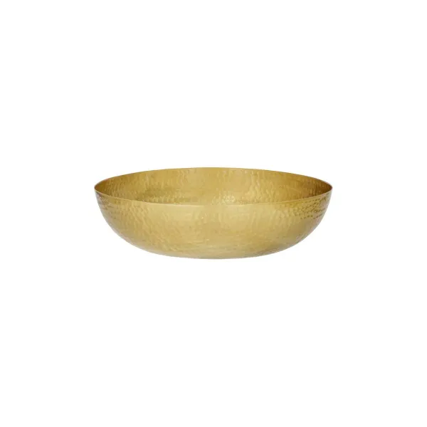 Chef Inox Round Serving/Seafood Bowl Hammered 300mm Brass