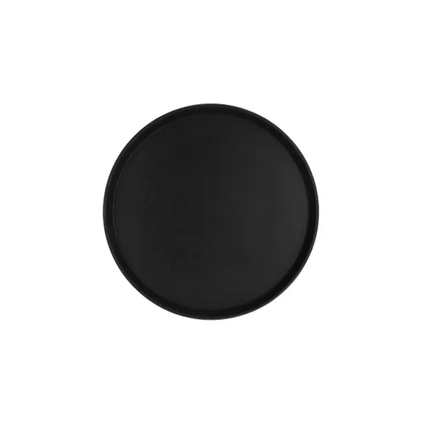 Chef Inox Round Tray Non Slip Fibreglass 350mm Black
