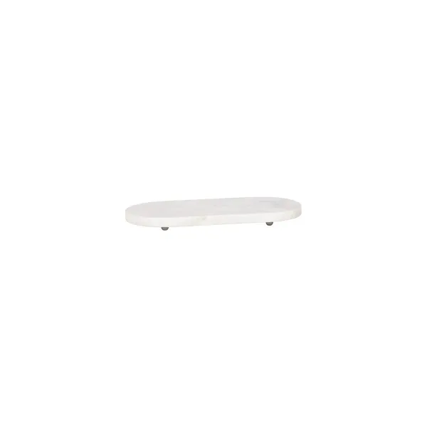 Chef Inox Serve Oval Board Marble W/Iron Ball Feet 365x170mm
