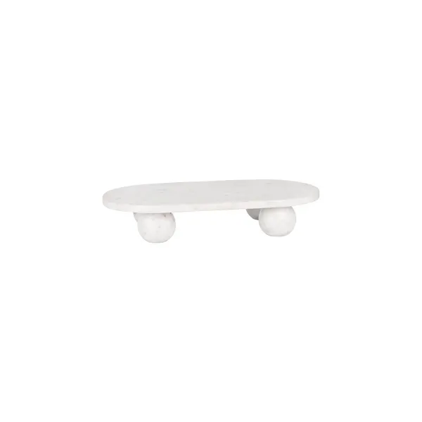 Chef Inox Serve Oval Platter Marble L/Ball Feet 460x260x85mm
