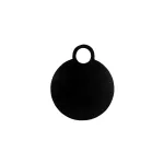 Chef Inox Serve Rnd Board Blk W/Loop Hdl Acacia 440x370x15mm