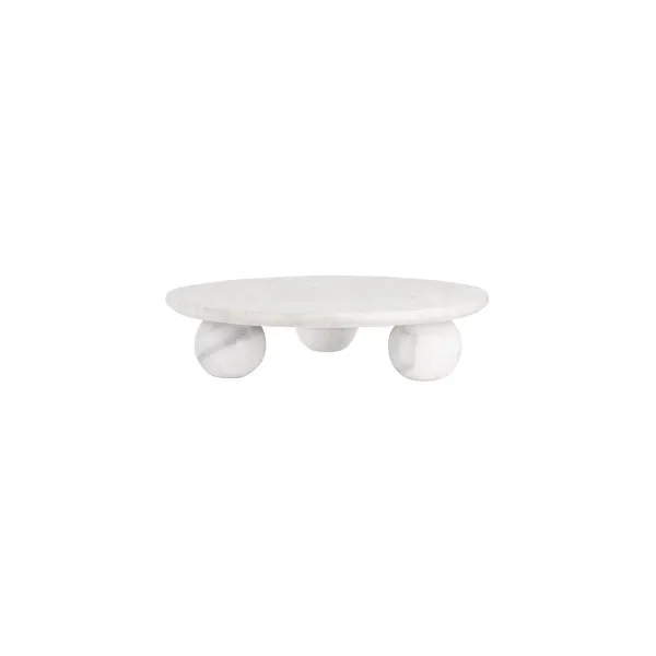 Chef Inox Serve Round Board Marble L/Ball Feet 350x85mm