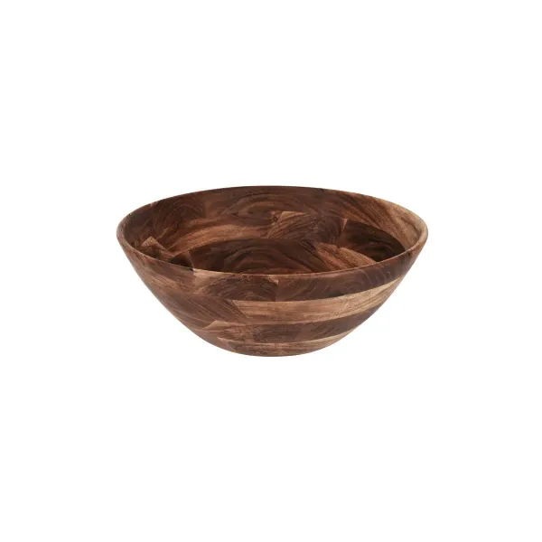 Chef Inox Serve Round Display Deep Bowl Acacia 430x160mm