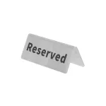 Chef Inox Table Sign "reserved" 100x43mm S/S Pack Of 10