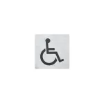 Chef Inox Wall Sign "disabled" 130x130mm S/S Pack Of 2