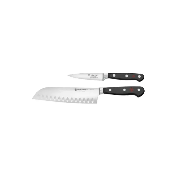 Classic Black Santoku & Paring Set 2pc