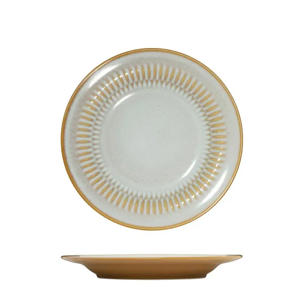 Round Rim Plate - 210mm Ø - Almond