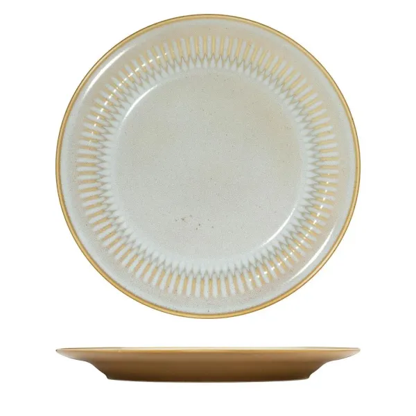 Round Rim Plate - 270mm Ø - Almond