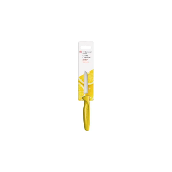 Create Bullnose Paring Knife Yellow Handle 80mm