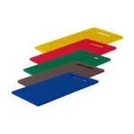 Cutting Board Polyethylene Coloured Set 5pc with Handle 450x300x12mm