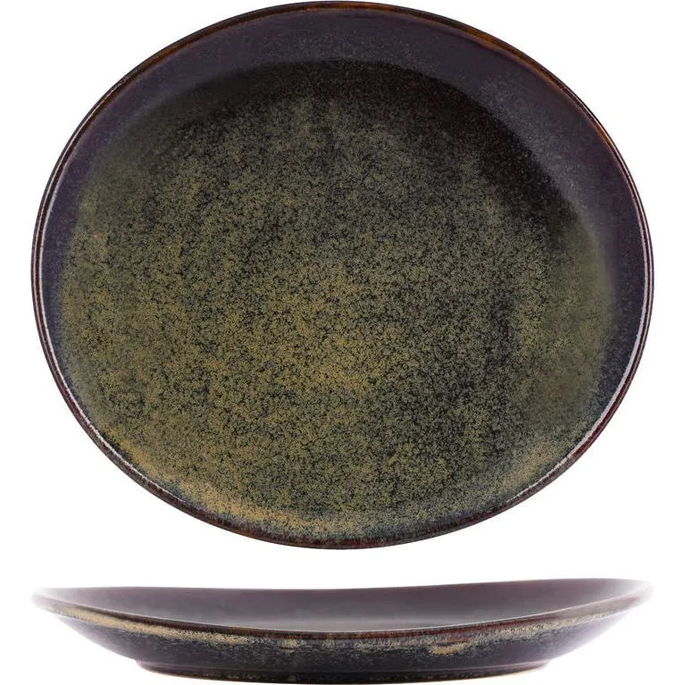Tablekraft Artistica Oval Plate 250x220x33mm Reative Brown