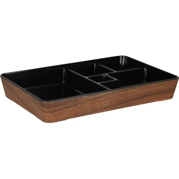 Bento Box Inroom Box 5 Compartment Walnut/Black