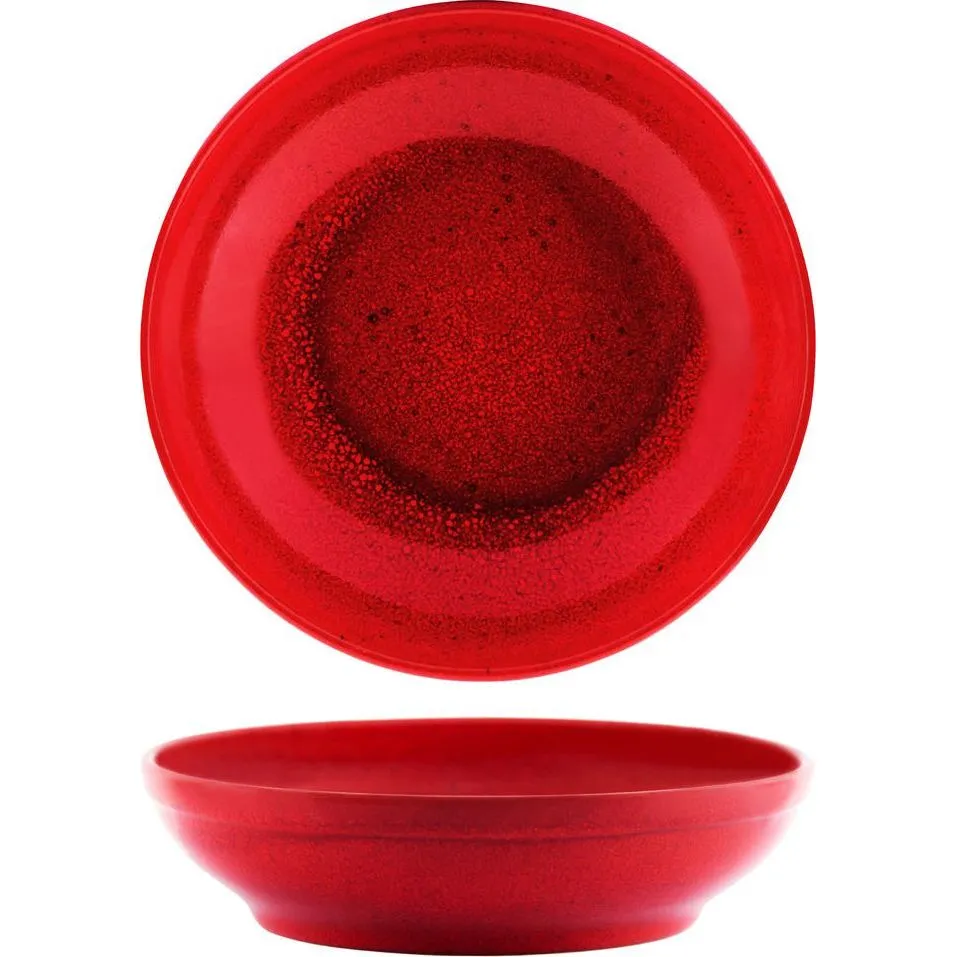 Round Bowl Flared Reactive Red — 230x55mm