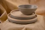 Dune Clay Round Stackable Plate