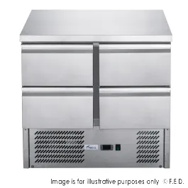 FED-X Four Drawer Compact Workbench Fridge - XGNS900-4D
