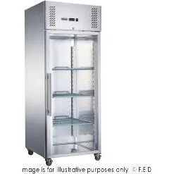 FED-X S/S Full Glass Door Upright Freezer - XURF600G1V