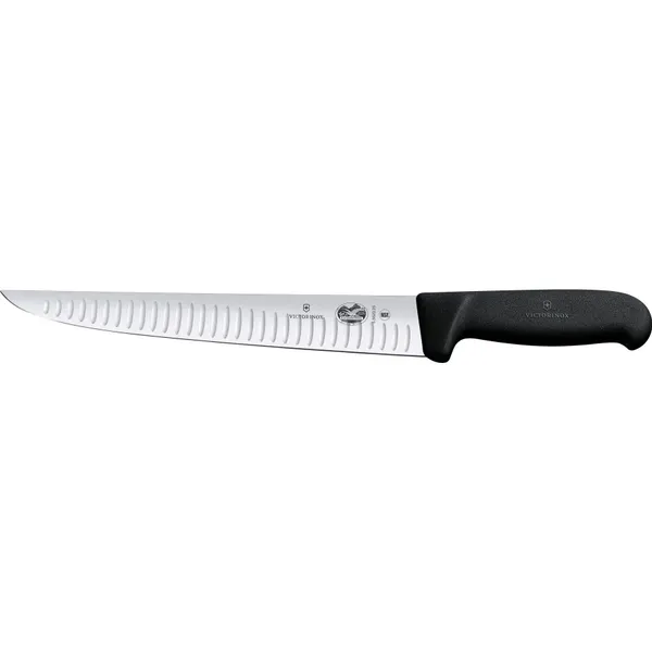 Fibrox Straight Back Blade Sticking Knife, 25cm Fluted Edge