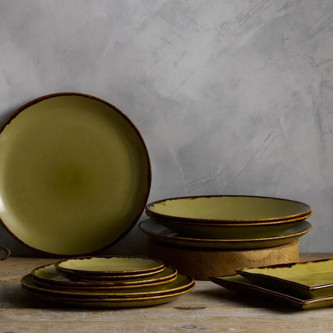 Harvest Green Round Coupe Bowl