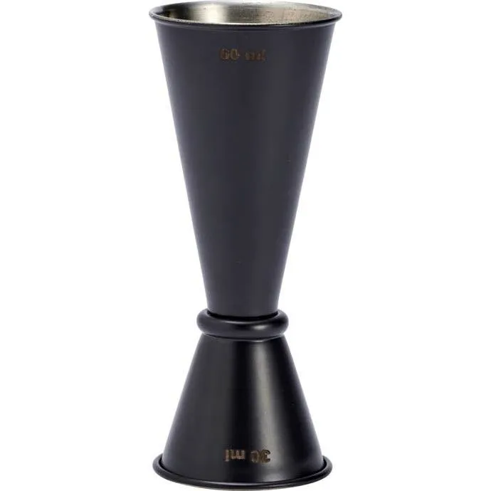 Japanese Style Jigger Stainless Steel Black Powder Coated 30/60ml