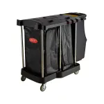 Jiwins Luxury Compact Cleaning Cart Black 1260x575x1129mm