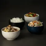 Linen Matte Black Round Bowl