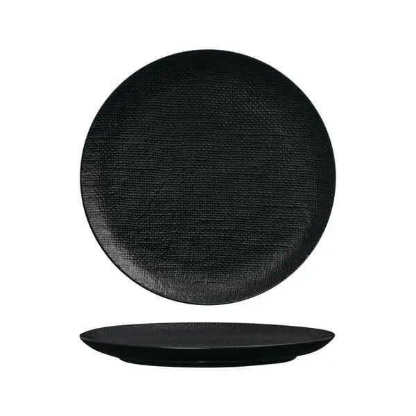 Round Plate-Flat  285mm  Matt Black Linen [min Order 4]