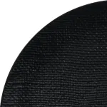 Linen Matte Black Round Plate - Flat / Coupe