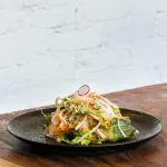 Linen Matte Black Round Plate - Flat / Coupe