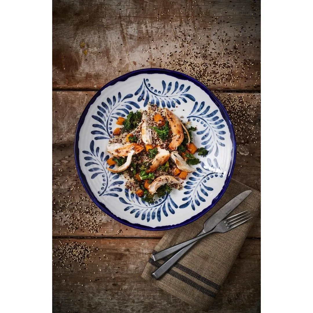 Mediterranean Blue Round Coupe Plate