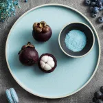Mod Frosted Blue Round Stackable Plate