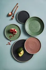 Mod Midnight Round Stackable Plate