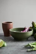 Mod Smokey Basil Round Bowl