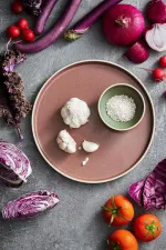 Mod Smokey Plum Round Stackable Plate