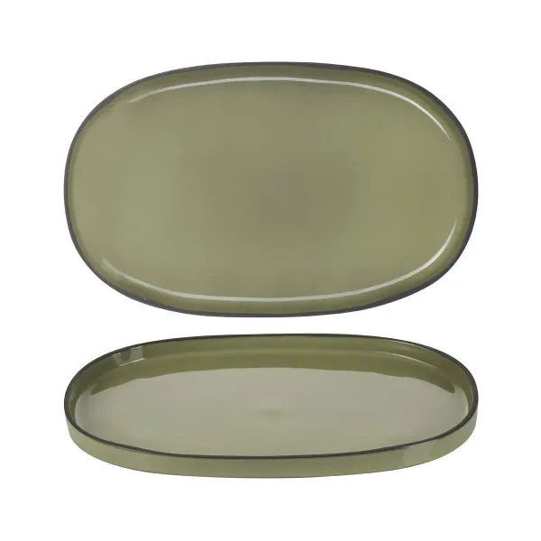 Revol Caractere Oval Service Plate 355x218mm Cardamon