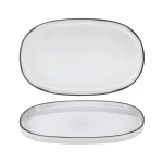 Revol Caractere Oval Service Plate 355x218mm White Cumulus