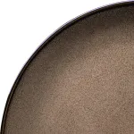 Rustic Chestnut Round Coupe Plate